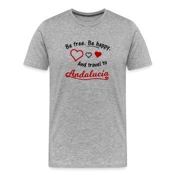 Andalusien in Süd Spanien - Männer Premium Bio T-Shirt - Grau meliert - Vorne - Damien (186cm)