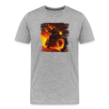 Peinture personnalisée, chaque travail de peinture est unique - T-shirt bio Premium Homme - gris chiné - Devant - Damien (186cm)