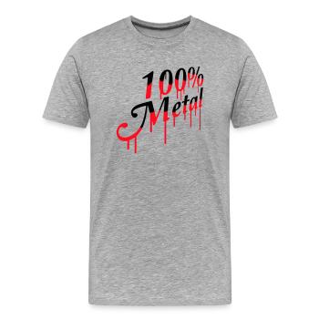 100% Pour-Métal Musique Timbre Graffiti Drops - T-shirt bio Premium Homme - gris chiné - Devant - Damien (186cm)