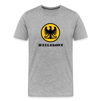 Heilbronn in Baden - Männer Premium Bio T-Shirt - Grau meliert - Vorne - Damien (186cm)
