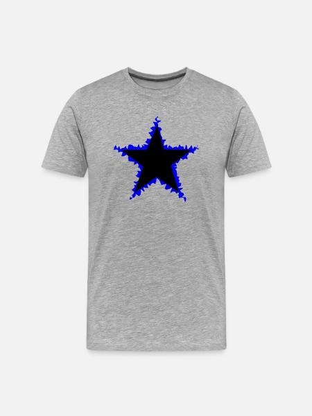 STAR 2 - Männer Premium Bio T-Shirt - Grau meliert