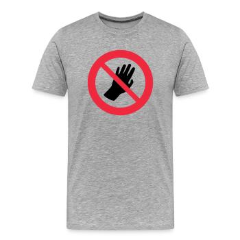 Transparent: Please don't touch me Autism Asperger - Men's Premium Organic T-Shirt - heather grey - Front - Damien (186cm)