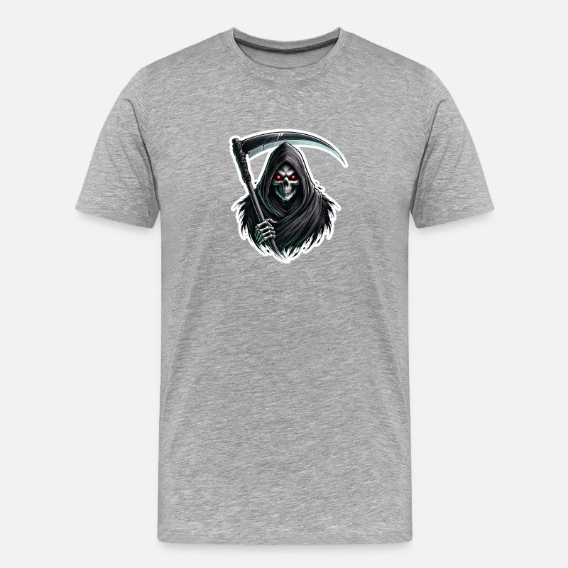 Sensenmann - Männer Premium Bio T-Shirt - Grau meliert