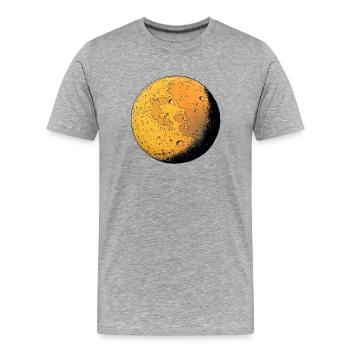 Mystical Planet: Secrets of the Cosmos! - Men's Premium Organic T-Shirt - heather grey - Front - Damien (186cm)