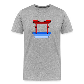 Venir en Asie - T-shirt bio Premium Homme - gris chiné - Devant - Damien (186cm)