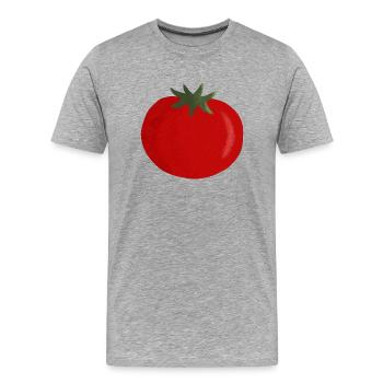 tomate - T-shirt bio Premium Homme - gris chiné - Devant - Damien (186cm)
