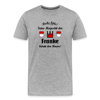 Les rois de Franconie - T-shirt bio Premium Homme - gris chiné - Devant - Damien (186cm)