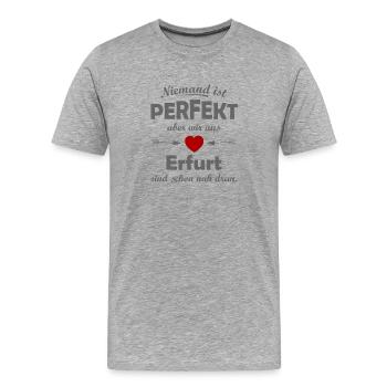 Parfait d’Erfurt - T-shirt bio Premium Homme - gris chiné - Devant - Damien (186cm)