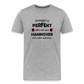 Die Fans aus Hannover - Männer Premium Bio T-Shirt - Grau meliert - Vorne - Damien (186cm)