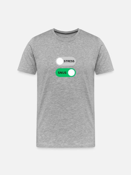 SNUS on off - Männer Premium Bio T-Shirt - Grau meliert
