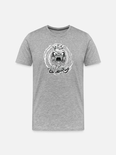 Freier Außerirdischer Zewa - Männer Premium Bio T-Shirt - Grau meliert