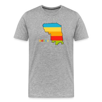Süd-L.A. - Männer Premium Bio T-Shirt - Grau meliert - Vorne - Damien (186cm)