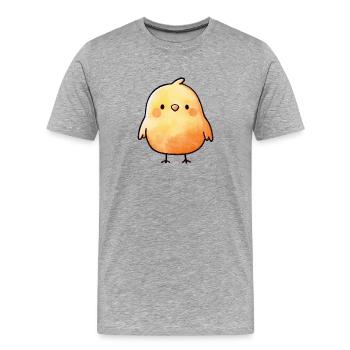 Chick, a cute children's gift - Men's Premium Organic T-Shirt - heather grey - Front - Damien (186cm)