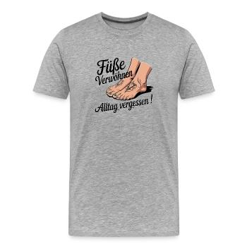 Pampering your feet – forgetting everyday life - Men's Premium Organic T-Shirt - heather grey - Front - Damien (186cm)