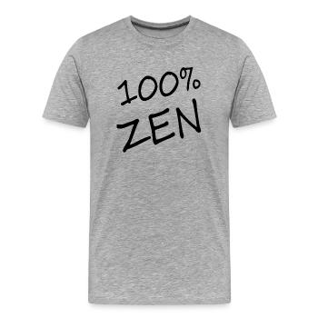 zen - T-shirt bio Premium Homme - gris chiné - Devant - Damien (186cm)