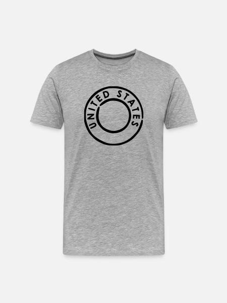 United States Postmark - Men's Premium Organic T-Shirt - heather grey