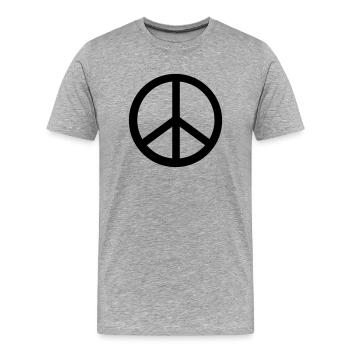 Peace - T-shirt bio Premium Homme - gris chiné - Devant - Damien (186cm)