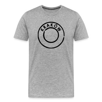 Krakow - Krakau Poststempel - Männer Premium Bio T-Shirt - Grau meliert - Vorne - Damien (186cm)