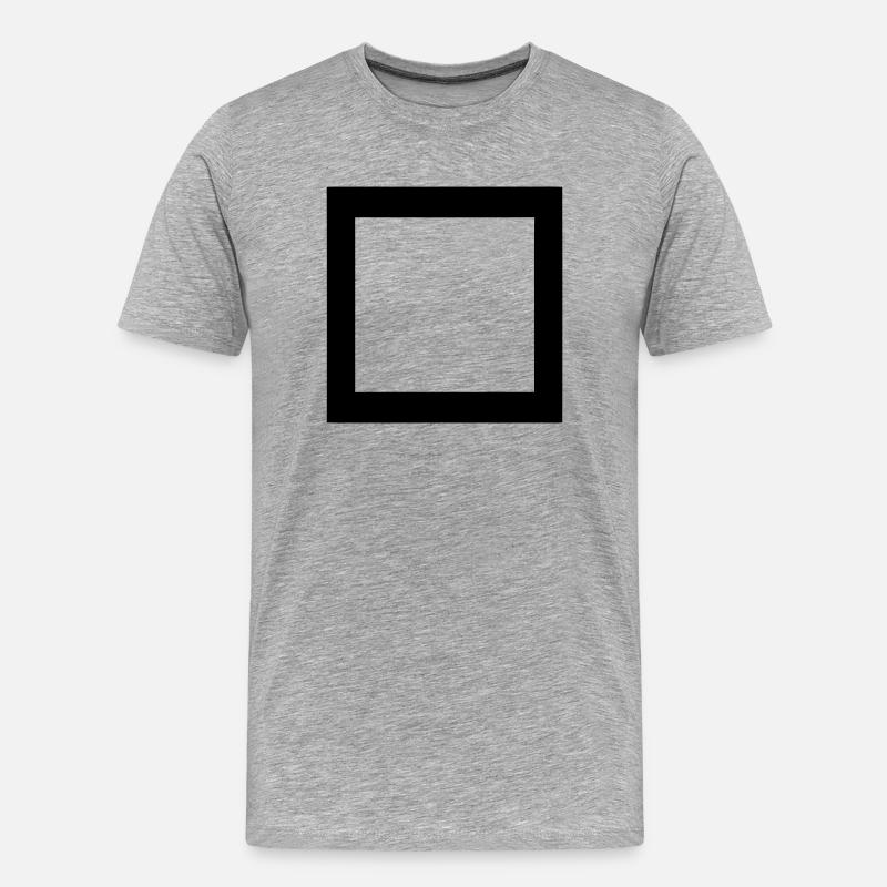 rechteck - Männer Premium Bio T-Shirt - Grau meliert
