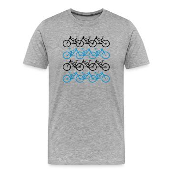 cycling - Men's Premium Organic T-Shirt - heather grey - Front - Damien (186cm)
