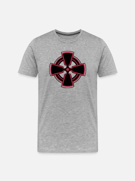 celtic_cross - Men's Premium Organic T-Shirt - heather grey