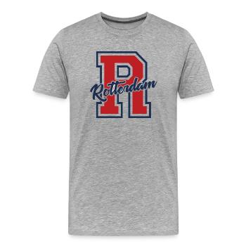 Rotterdam - Niederlande - Holland - Randstad - Männer Premium Bio T-Shirt - Grau meliert - Vorne - Damien (186cm)