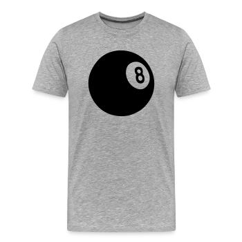 billard 8 ball cue eight snokker blackball - T-shirt bio Premium Homme - gris chiné - Devant - Damien (186cm)