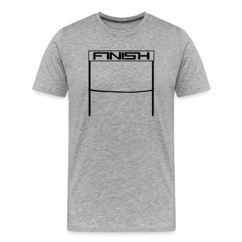 winner marathon finish home straight finish ro - Men's Premium Organic T-Shirt - heather grey - Front - Damien (186cm)