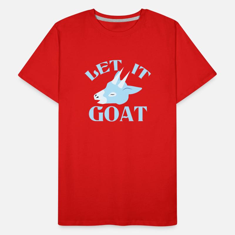 laisse-le chèvre avec un jeu de mots drôle T-shirt bio Premium Homme