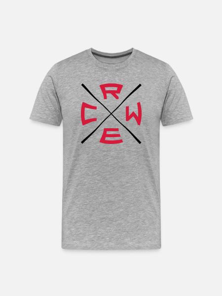 X Crew Logo - Men's Premium Organic T-Shirt - heather grey