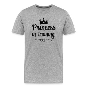 Princess in Training - Männer Premium Bio T-Shirt - Grau meliert - Vorne - Damien (186cm)