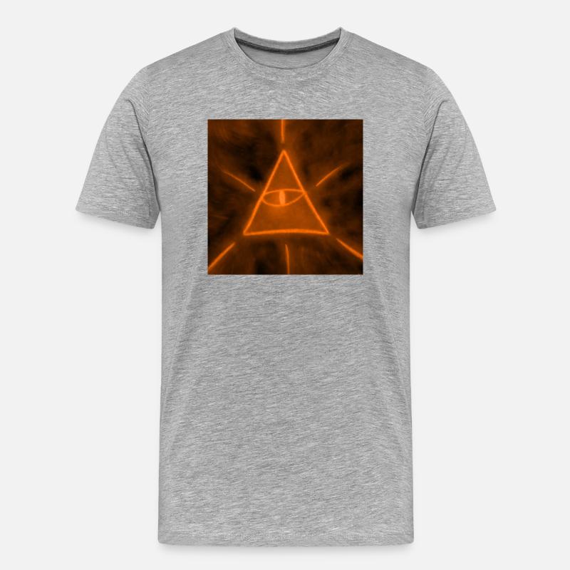 HÖCHSTE ORANGE SEIN - Männer Premium Bio T-Shirt - Grau meliert