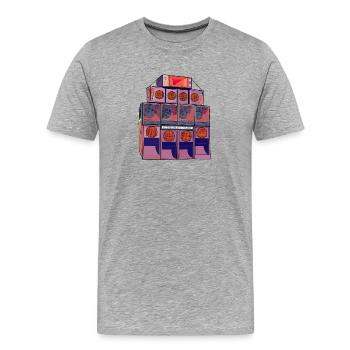 Armagiddeon Soundsystem - Männer Premium Bio T-Shirt - Grau meliert - Vorne - Damien (186cm)