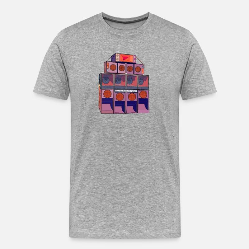 Armagiddeon Soundsystem - Männer Premium Bio T-Shirt - Grau meliert