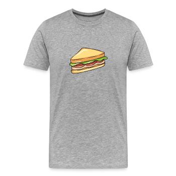 Sandwich - T-shirt bio Premium Homme - gris chiné - Devant - Damien (186cm)