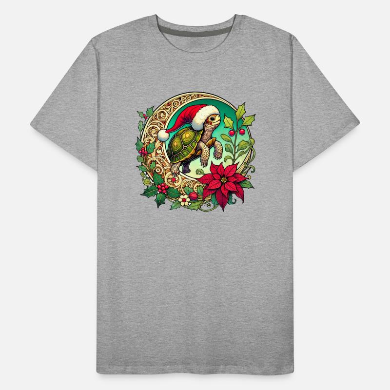 Tortue de Noël T-shirt bio Premium Homme