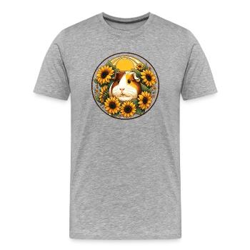 guinea pig - Men's Premium Organic T-Shirt - heather grey - Front - Damien (186cm)