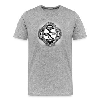ronde sans fin - T-shirt bio Premium Homme - gris chiné - Devant - Damien (186cm)