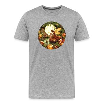 Sumpf-Fee - Männer Premium Bio T-Shirt - Grau meliert - Vorne - Damien (186cm)