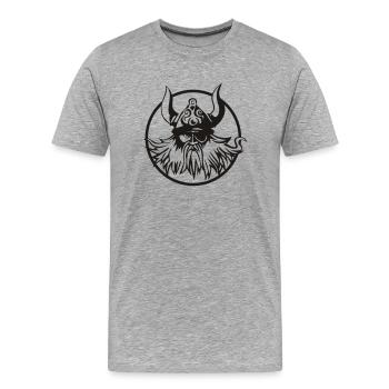 viking - T-shirt bio Premium Homme - gris chiné - Devant - Damien (186cm)