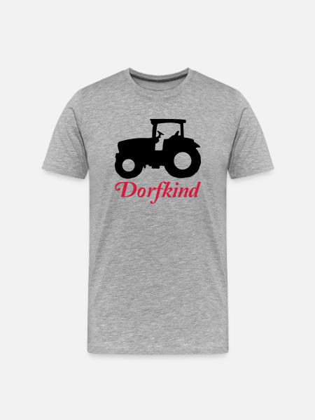 traktor2 - Männer Premium Bio T-Shirt - Grau meliert