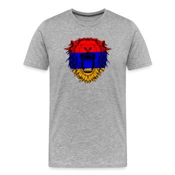 Armenien - Männer Premium Bio T-Shirt - Grau meliert - Vorne - Damien (186cm)