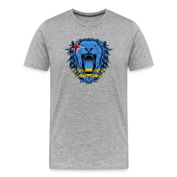 Aruba - Männer Premium Bio T-Shirt - Grau meliert - Vorne - Damien (186cm)