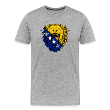 Bosnien und Herzegowina - Männer Premium Bio T-Shirt - Grau meliert - Vorne - Damien (186cm)