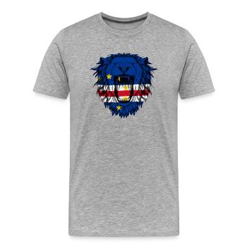 Cap-Vert - T-shirt bio Premium Homme - gris chiné - Devant - Damien (186cm)
