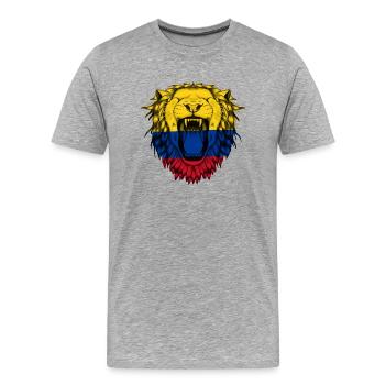 Kolumbien - Männer Premium Bio T-Shirt - Grau meliert - Vorne - Damien (186cm)