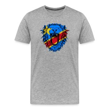 République démocratique du Congo - T-shirt bio Premium Homme - gris chiné - Devant - Damien (186cm)