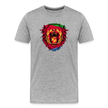 Eritrea - Männer Premium Bio T-Shirt - Grau meliert - Vorne - Damien (186cm)