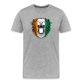 Côte d’Ivoire - T-shirt bio Premium Homme - gris chiné - Devant - Damien (186cm)