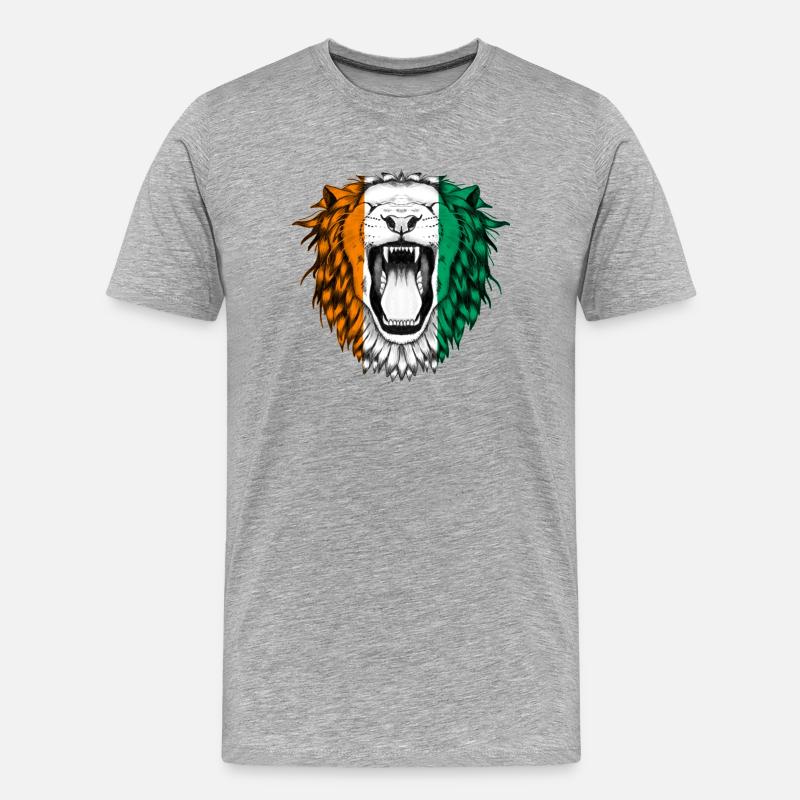 Elfenbeinküste - Männer Premium Bio T-Shirt - Grau meliert